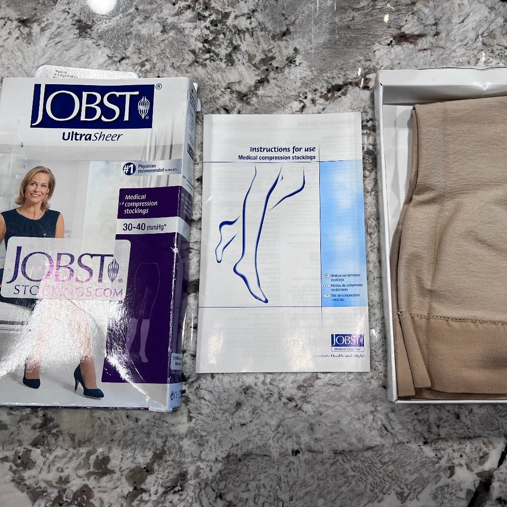 Jobst Medical Compression Stockings - Ultra Sheer Natural 30-40 mmHg XL Knee Hi